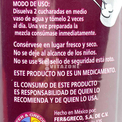 Imagen 3 de 6 de Colágeno Hidrolizado Glucosamina Biotina Frutos Rojos 1.1 Kg
