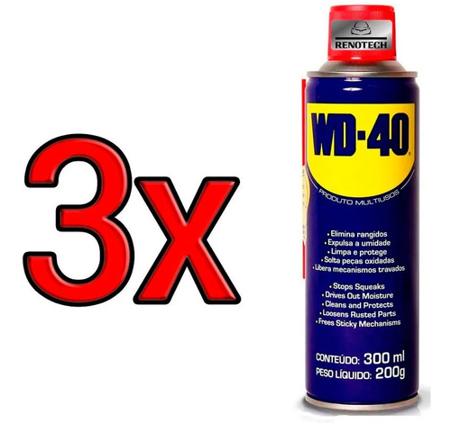 Desengripante Lubrificante Multiuso Spray Wd-40 300ml 3x