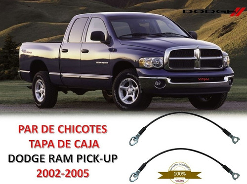 Par De Chicotes Tapa De Caja Dodge Ram Pick-up 2002-2005