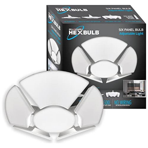 Bombilla Hexagonal Led E26 Garaje 6 Paneles Deformables...