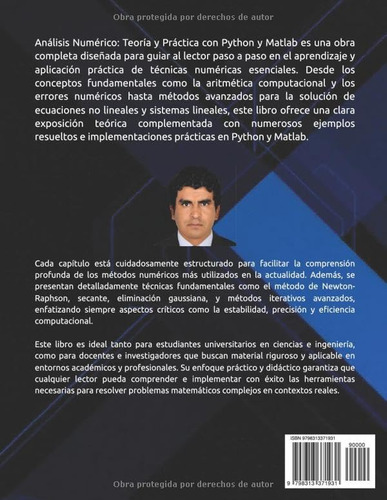 Analisis Numerico Volumen 01: Teoria Y Practica Con Python Y