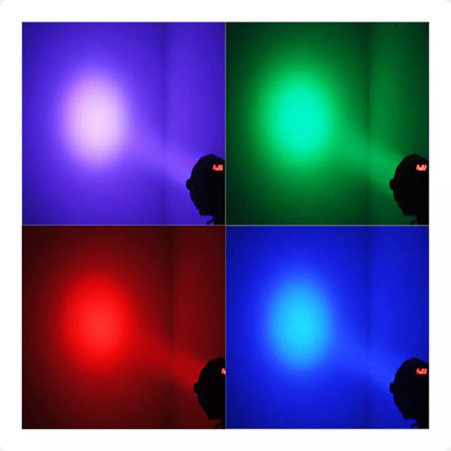 Canhão Refletor Par 64 Rgb 36 Leds 1w Dmx Strobo Slim
