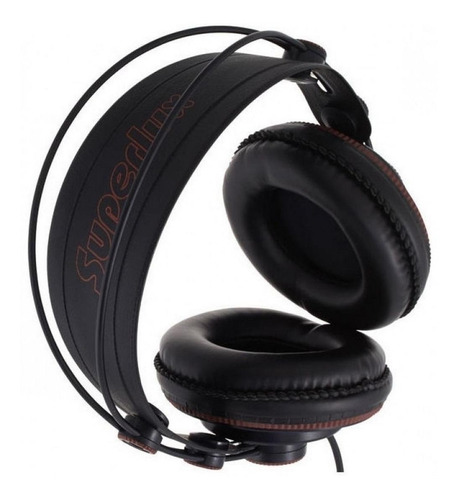 Imagem 2 de 4 de Fone de ouvido over-ear Superlux HD681 preto e vermelho