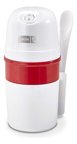 Máquina para helado personal con cuchara Dash color blanco y rojo 127V