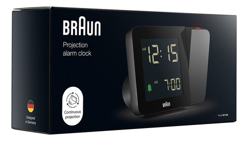 Despertador Braun Digital Projection Bc15b Com Luz De Fundo