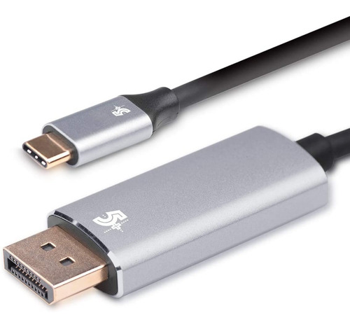 Imagem 3 de 4 de Cabo Adaptador Usb-c Para Displayport Macho 4k 60hz - 1.8m