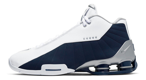 Zapatillas Nike Shox Bb4 White Silver Navy At7843-100   