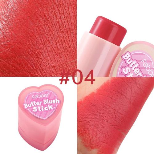 Rubor Butter Blush Stick Febble Larga Duración Maquillaje