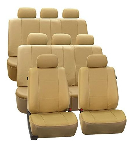 Fh Group Fh-pu007128 - Fundas De Asiento De Automóvil De 3 F