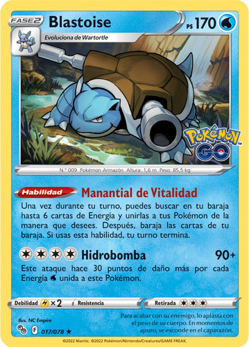 Blastoise  Holo Raro Pokemon Tcg+10 Cartas