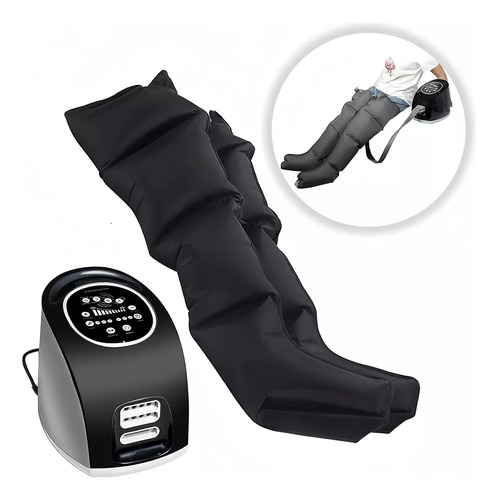 BlueDreamer E12-5 Masajeador Electrico De Pies Piernas Botas Aire Compresion color negro