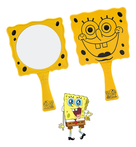 Espejo De Manos Maquillaje Con Forma De Bob Esponja,espejo