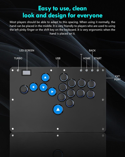 Arcade Stick Para Pc Ps3 Ps4 Switch Controlador 16 Botones