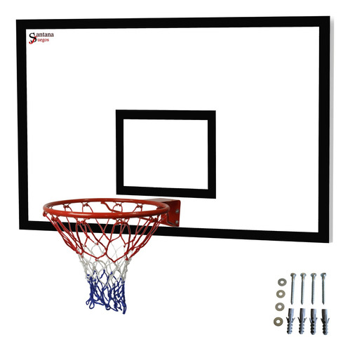 Tablero Basketball 120cm X 90cm Aro 45cm Red Santana Juegos