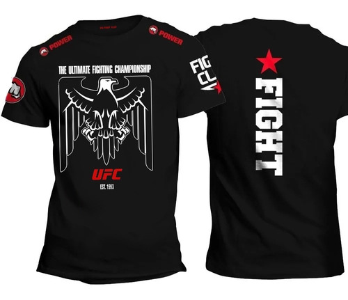 Remera Mma Gym Fight Club Power Aguila Eagle 100% Algodón