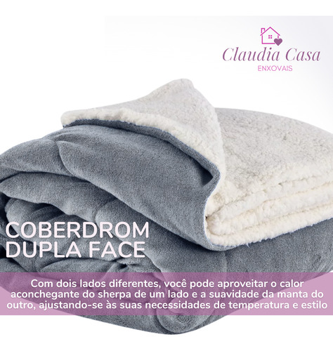 Coberdrom Edredom Alaska Queen Sherpa Cobertor Pele Carneiro