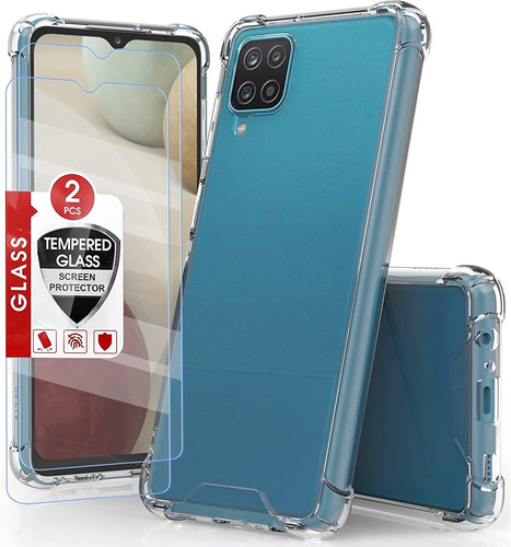 Funda Transparente Para Samsung Galaxy A12 + Protector