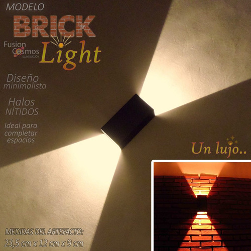 Imagen 6 de 10 de Aplique Pared Interior Bidireccional Lampara Led 6w Pack X5u Superbrillante Luz Indirecta Pared Living Comedor Bipin