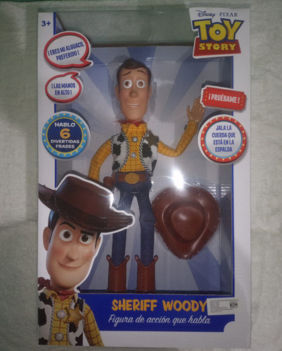 Figura Woody Toy Story Frases Español Jalando Elcordón 40 Cm