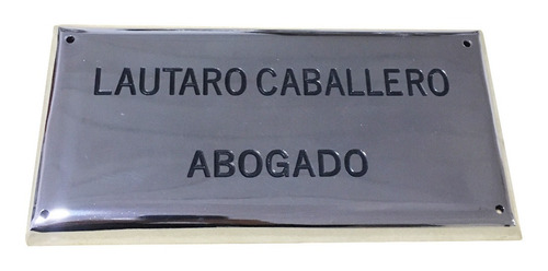 Placa Grabada Profesional, Doctor, Abogado, Contador 20x10cm