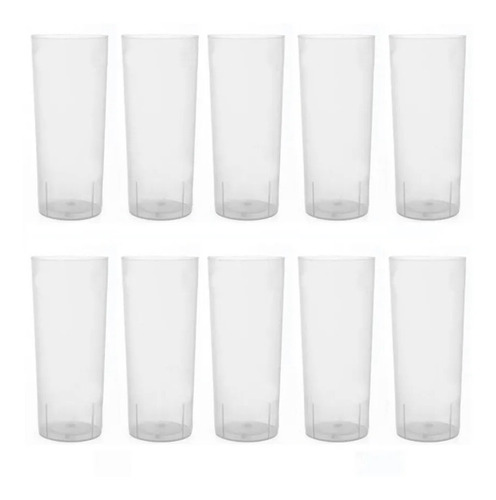 Vaso Descartable Fiesta Flexible Trago Largo Pp X 10 Uni.