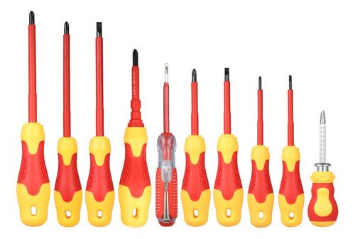 Juego De Destornilladores Eléctricos De 1000v, 10 Piezas