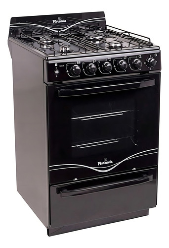 Cocina Florencia 5537f Negra Luz Encendido Parrilla Negro