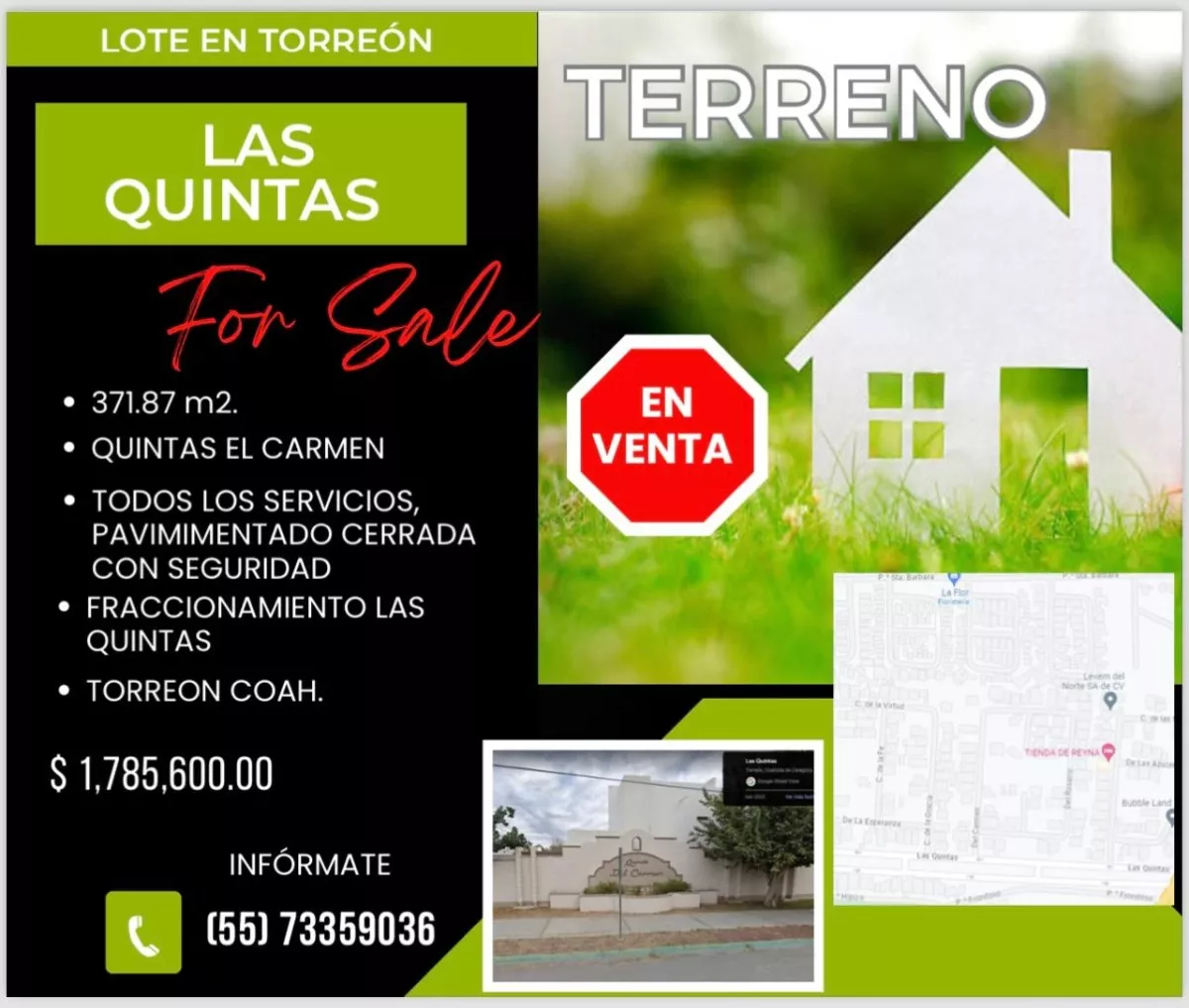 Terreno Las Quintas En Torreón Coah. Excelente Ubicación