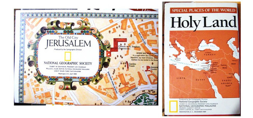 Mapa Nat Geo Jerusalem Holy Land Israel Medio Oriente 2 