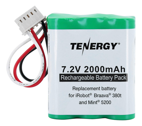 Tenergy Bateria De Repuesto De 7,2 V 2000 Mah Para Irobot® B