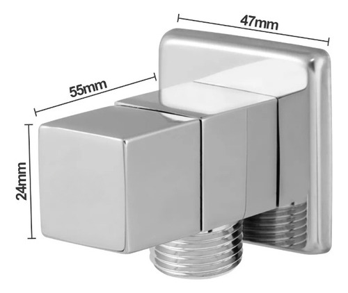 Registro De Metal Para Ducha Higiênica Com 1/4 Volta Cromado
