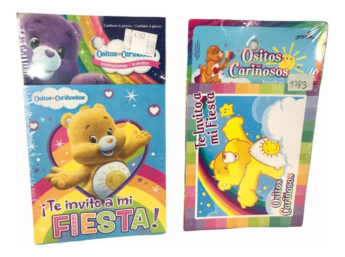 48 Invitaciones Ositos Cariñositos Fiesta Care Bears Colores