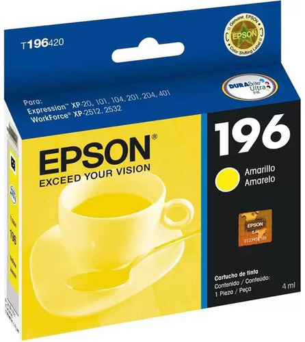 Cartucho Epson Amarelo P/ Xp-104/204/214/401 - T196420-br