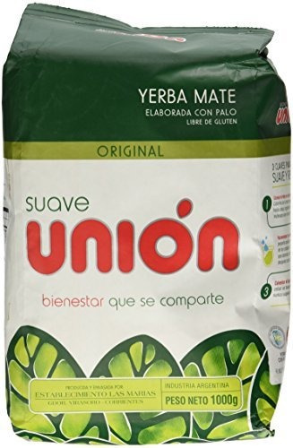 Yerba Mate Unión Con Palo (suave) 1 Kg / 2,2 Libras.