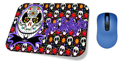 Mouse Pad  Extraño Mundo De Jack Halloween Dia De Muertos 4