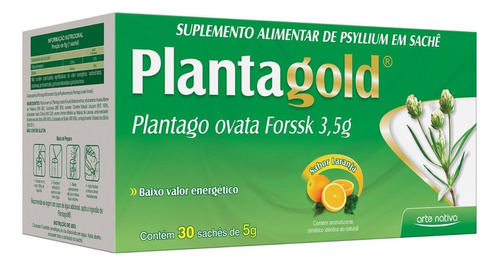 Planta Gold Psyllium Plantago Ovata Forssk 30 Sachês 