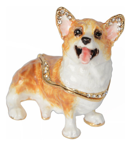 Mixdom Joyero De Corgi Gales, Caja Decorativa Pintada A Mano