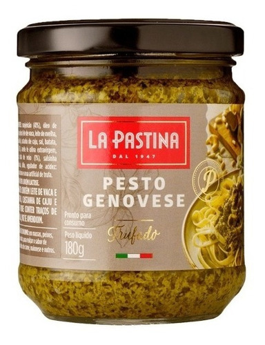 Molho Pesto Genovese Trufado Italiano La Pastina 180g