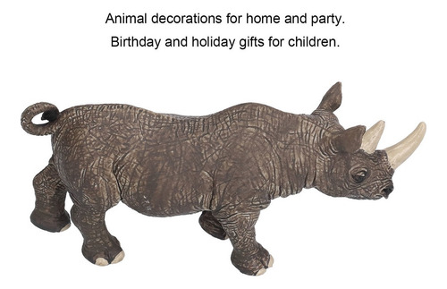 Simulación Modelo De Rinoceronte Animal Decoración Estática