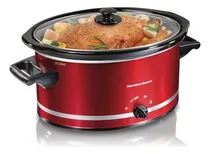 Comprar Olla De Cocción Lenta Hamilton Beach, 8qt, 3 Temp, Roja