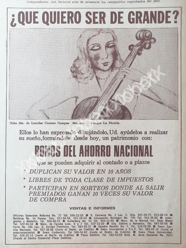 Cartel Retro Bonos Del Ahorro Nacional 1974 /319