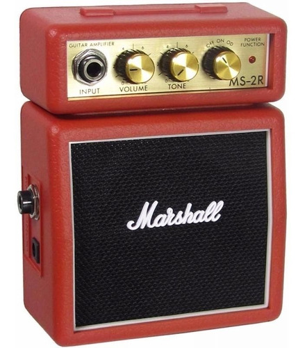 Marshall Ms 2 Mini Amplificador Ms2 Portatil Ms-2 Rojo