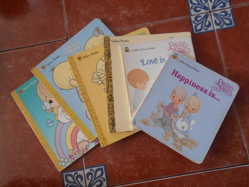 Lote De 6 Libro Antiguo Precious Moments Golden Board Book 