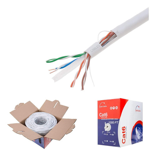 Cables Direct Online Plenum Catft Cmp Cable Blanco Sólido 23