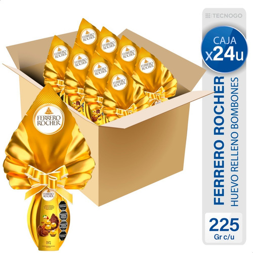 Caja Huevo Ferrero Rocher Chocolate Bombon Avellanas Pascuas