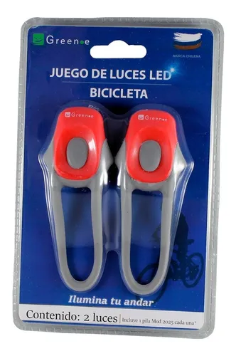 Luces Led Para Bicicletas Green-e De Silicona 2 Uds. Rojo