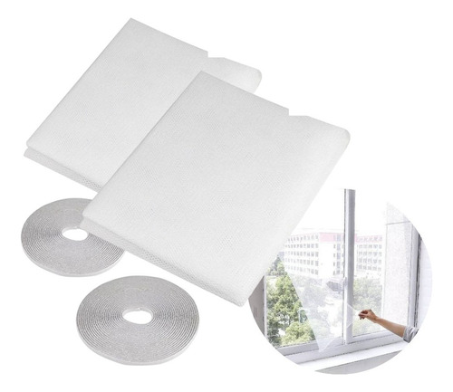 Pack X2 Malla Ventana Mosquitero Insectos Magnetico 150x180