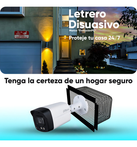 Dahua Cámara Bullet Hfw1209tlmn-plus-hera-g Con Protección Antivandálica Y Letrero Disuasivo Full Color De 2 Mp 1080p 2.8mm 108 Grados De Apertura Microfono Integrado Led 40mts Dwdr Hfw1209tlmn Ip67