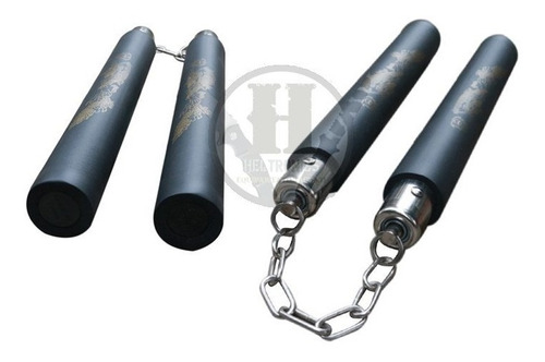 Imagen 3 de 7 de Nunchaku De Entrenamiento Cubierto De Goma No Lastima Dragon