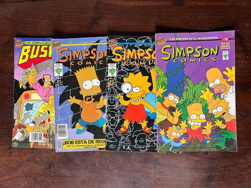 Cómics Simpsons Editorial Bongo 4 Unidades. Vintage!.